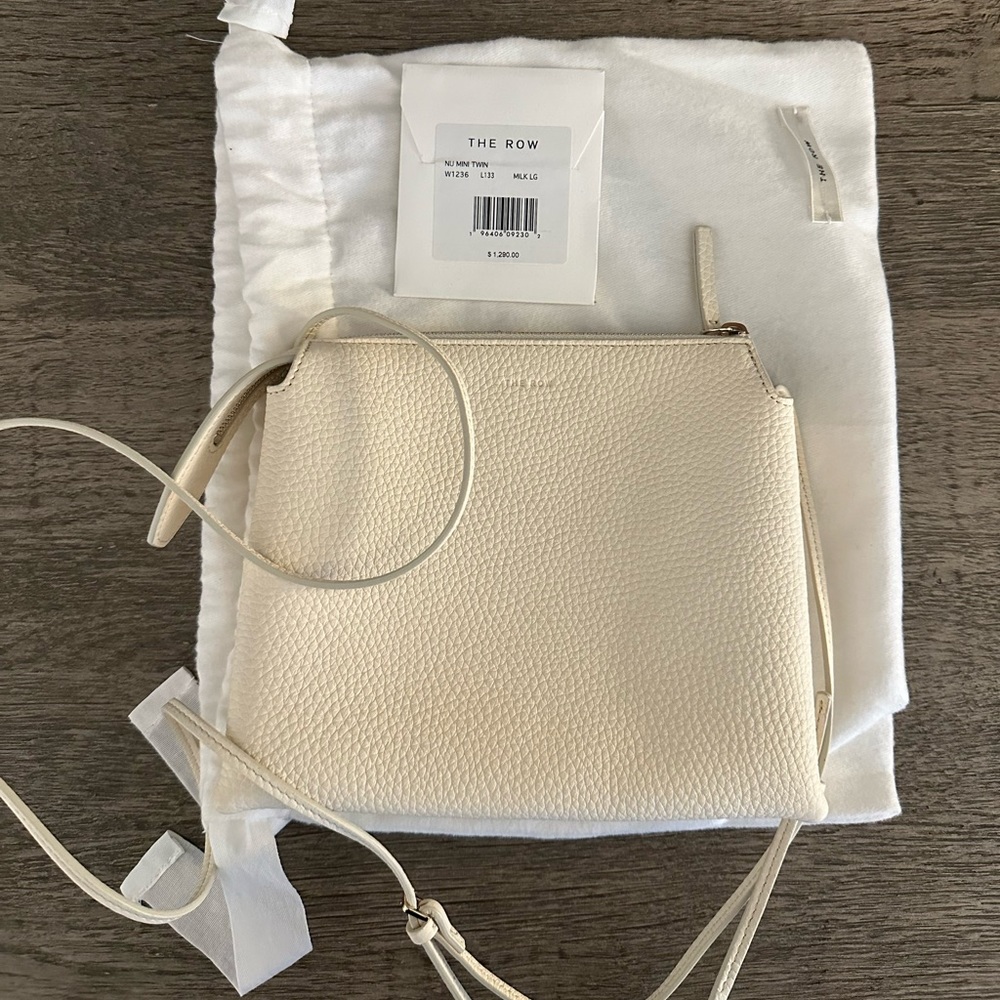 The Row Nu Mini Twin Shoulder Bag in Milk
